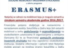 NATJEČAJ ZA FINANCIRANJE MOBILNOSTI NASTAVNIKA I NENASTAVNOG OSOBLJA u okviru programa  E R A S M U S+ 